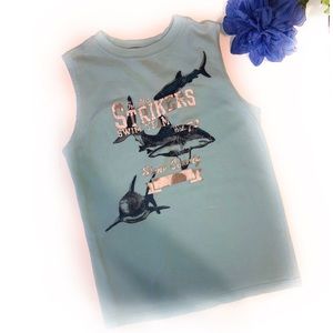 FADED GLORY SIZE 8 STRIKERS SHARK BLUE MUSCLE SHIR